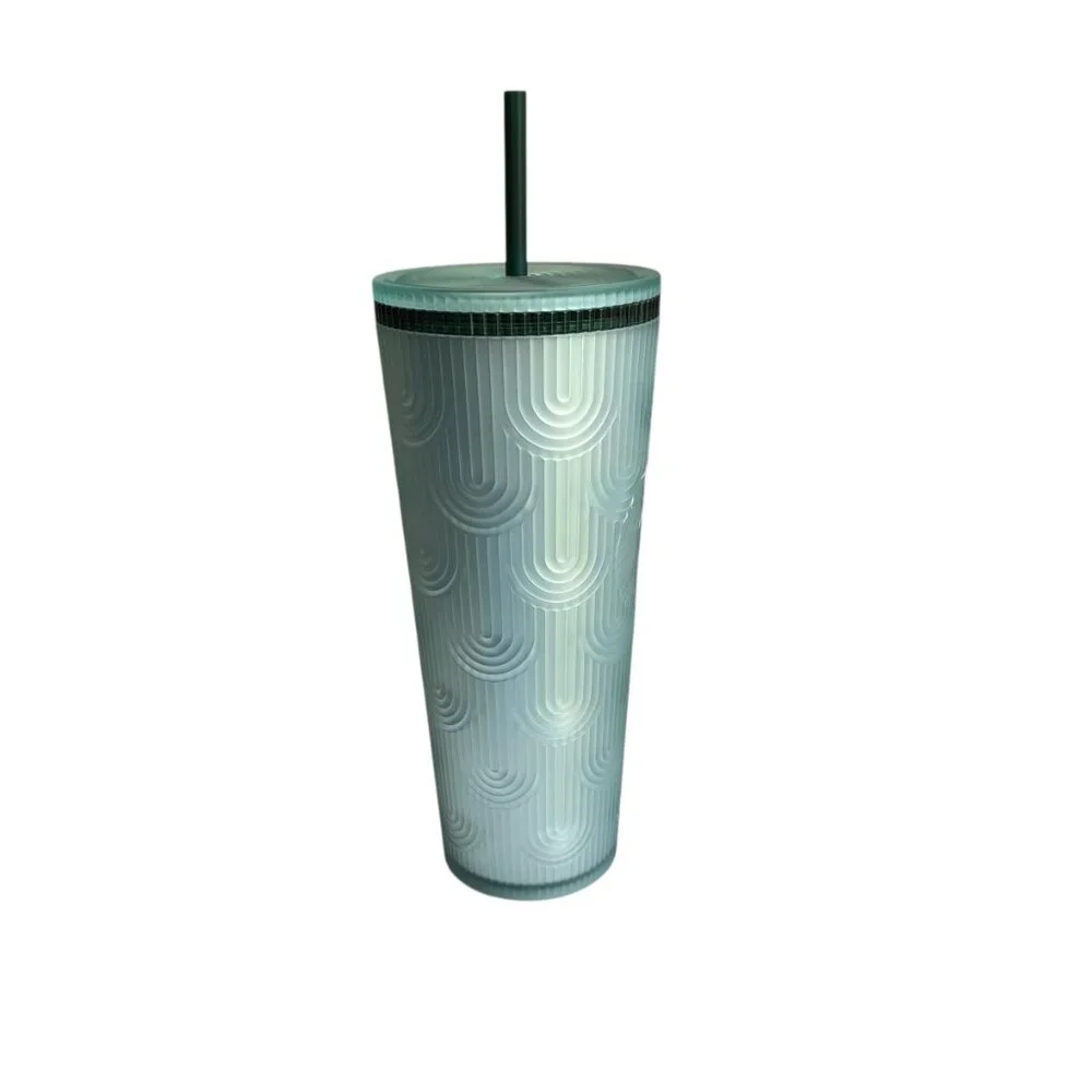 Starbucks‎ Collectible Rainbow Tumbler Seafoam Green Venti Cup New Cold Coffee